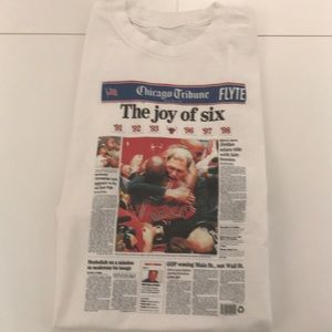 WhiteT-Shirt with Newspaper Cover of MichaelJordan